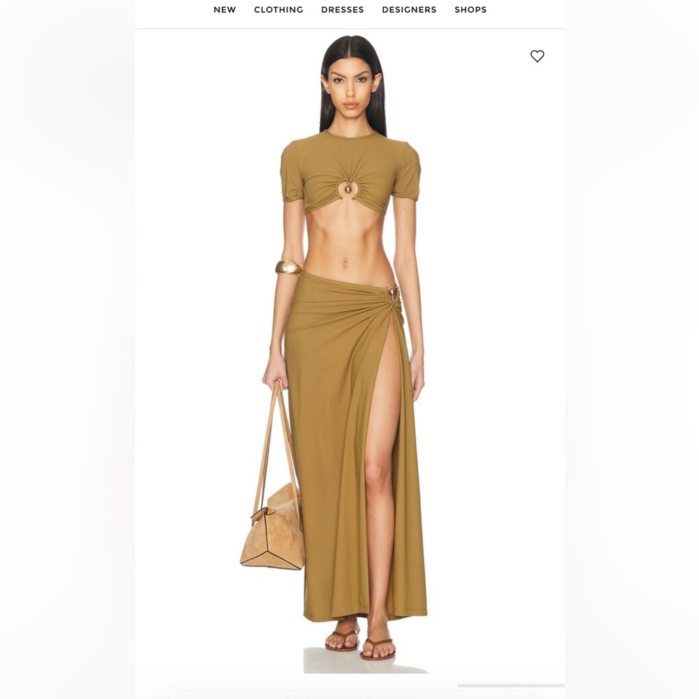 CHRISTOPHER ESBER
Ruched Orbit Crop Swim Tee & skirt